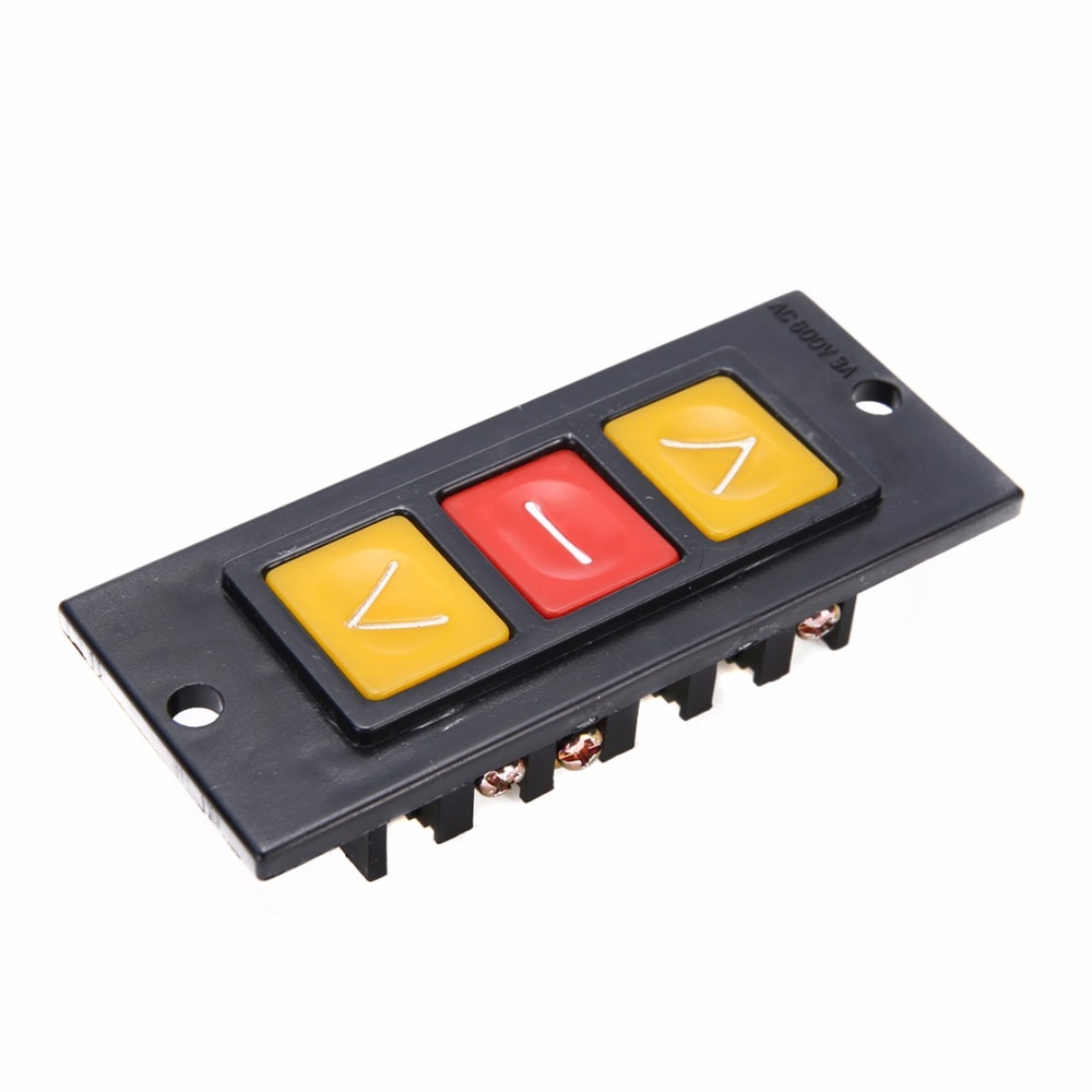 Up Down Stop 3 Buttons Switch Black Plastic Housing Push Button Switches For Electric Roller Shutter Garage Safety Door