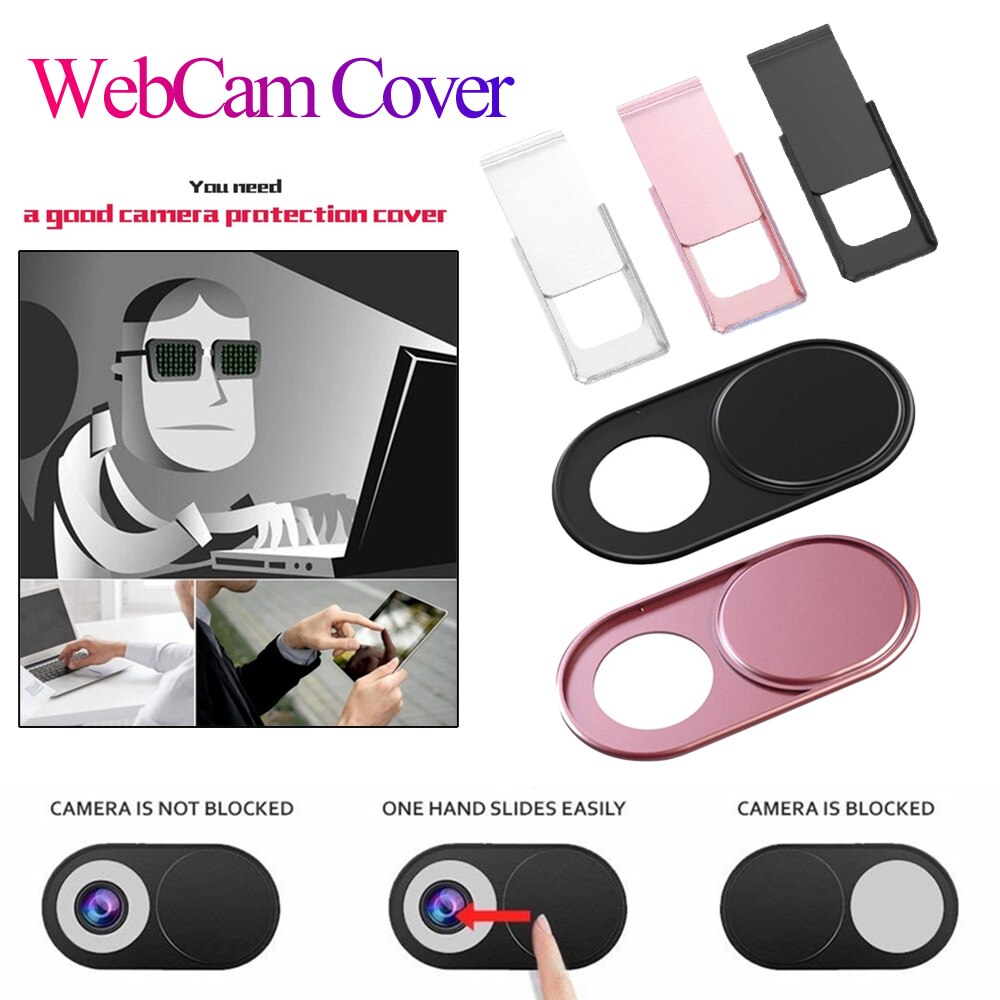 Universal Metal Webcam Cover Camera Slider Shutter Privacy Protect Sticker for Laptop Tablet Phone Ultra Thin Shutter Sticker