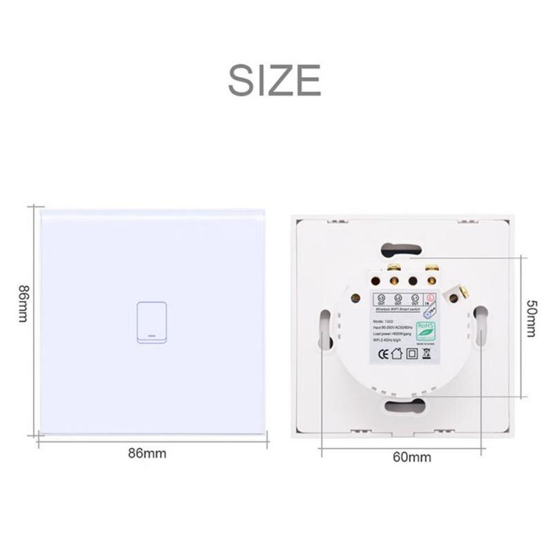 Graffiti Smart Switch Home Alexa Speaker Voice Control WiFi Remote Control Wall Touch Panel Switch EU Plug 1 2 3 Gang Home Light