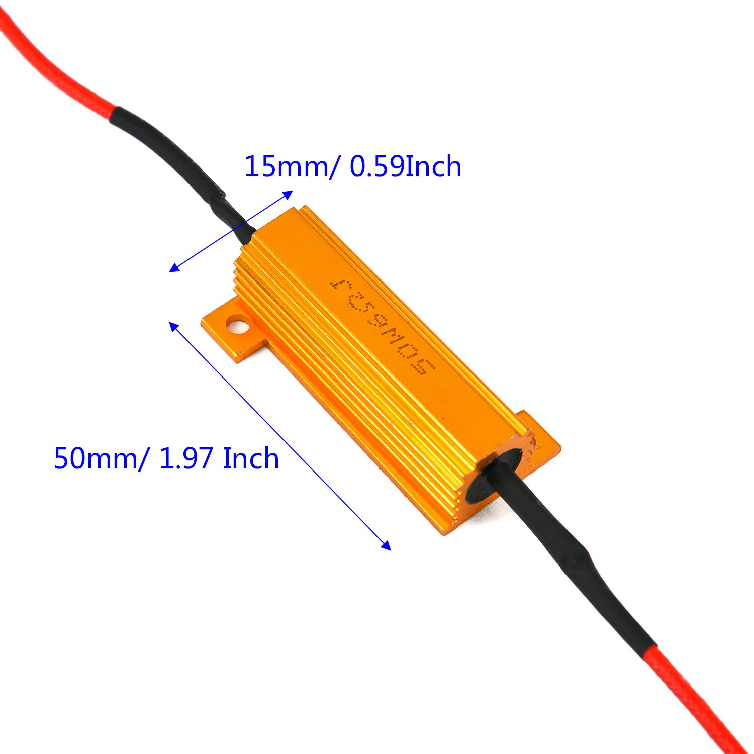 Resistencia de carga de giro LED, 50W, 6 OHM, luz de freno de Error, cancelador de Error para bombilla LED, luz de marcha atrás, señal de giro, lámpara antiniebla, 10 Uds.