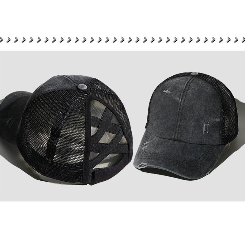 Unisex Mesh Cap Casual Plain Cotton Mesh Baseball Cap Adjustable Summer Cool Hats for Women Men Hip Hop Trucker Hat