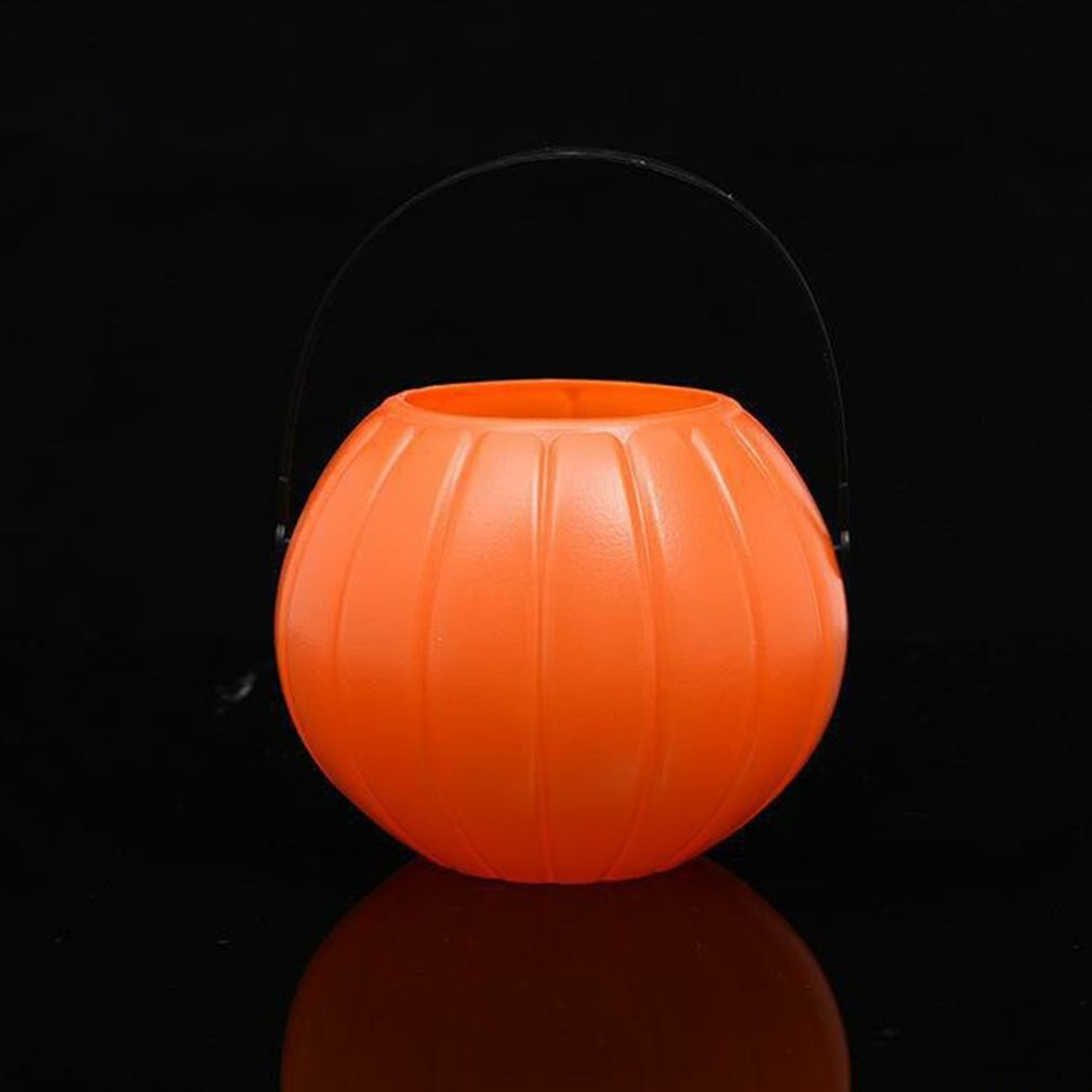 Decoraciones prácticas linterna de calabaza de Halloween, artículos de decoración, Cubo de dulces para niños, Cubo de calabaza, decoración de Halloween