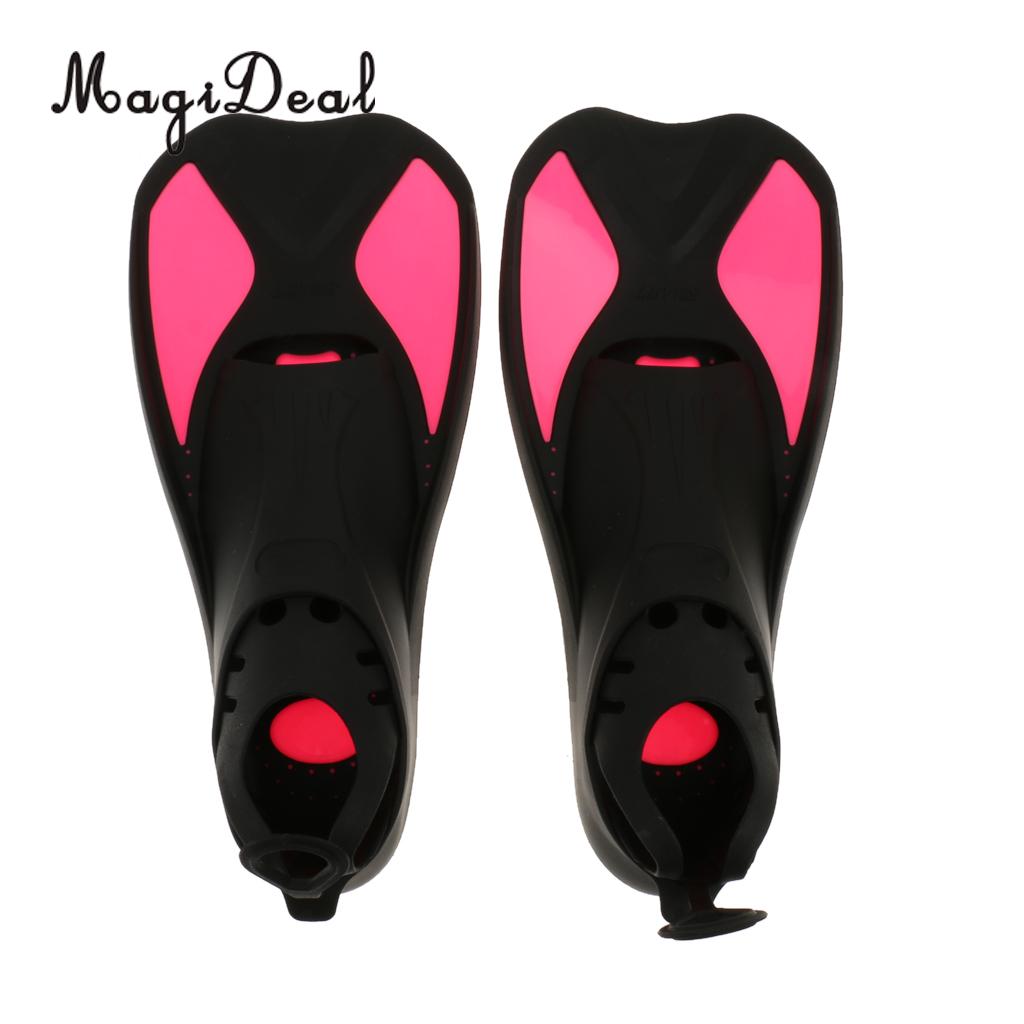 Magideal universele volle voet korte vinnen duiken zwemtraining flippers kind volwassen zwemvliezen snorkelen watervin 6 maten