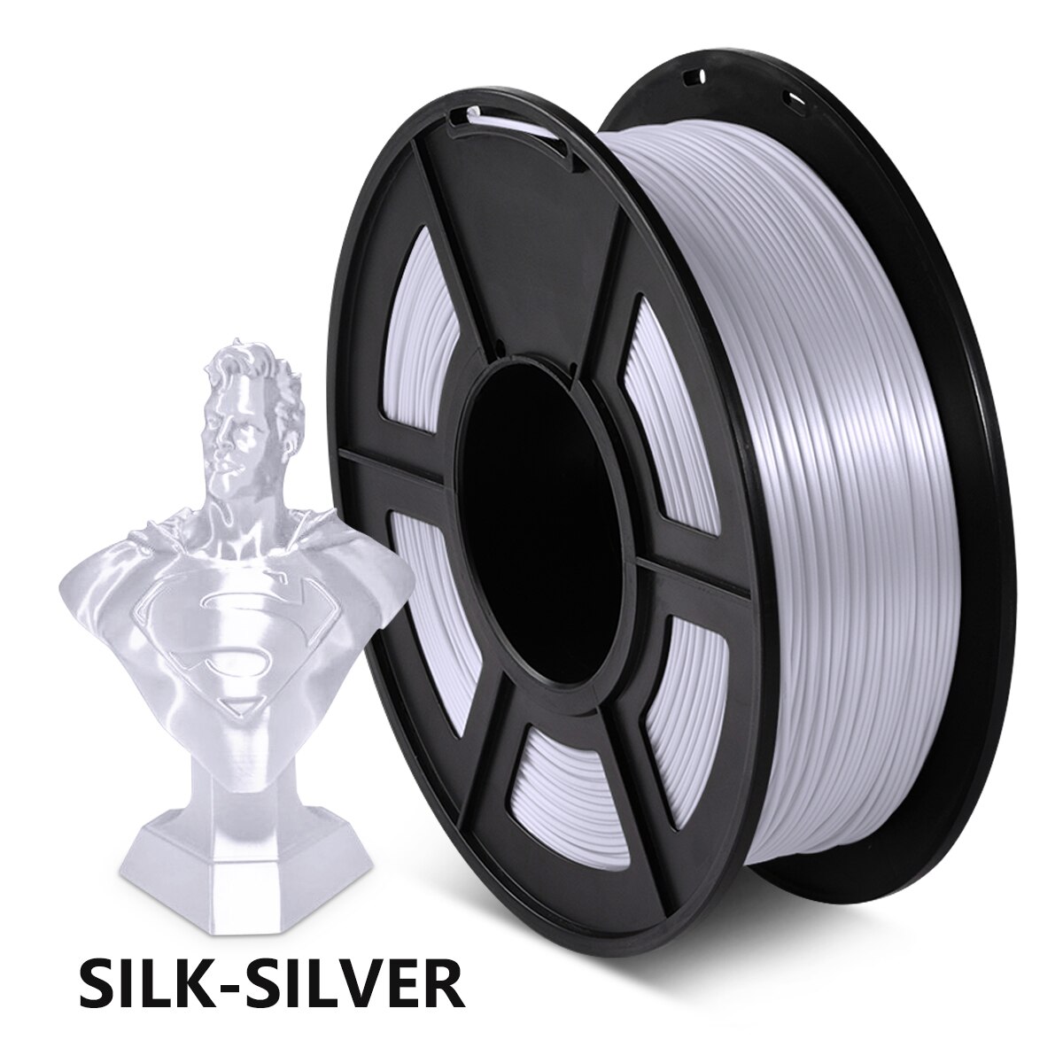 Sunlu Zijde Pla Filament 1Kg 1.75Mm 3d Filament Voor 3D Printer Full Color Zijde Gevoel Milieuvriendelijke 3D Refill voor 3D Printer: SILK-SILVER