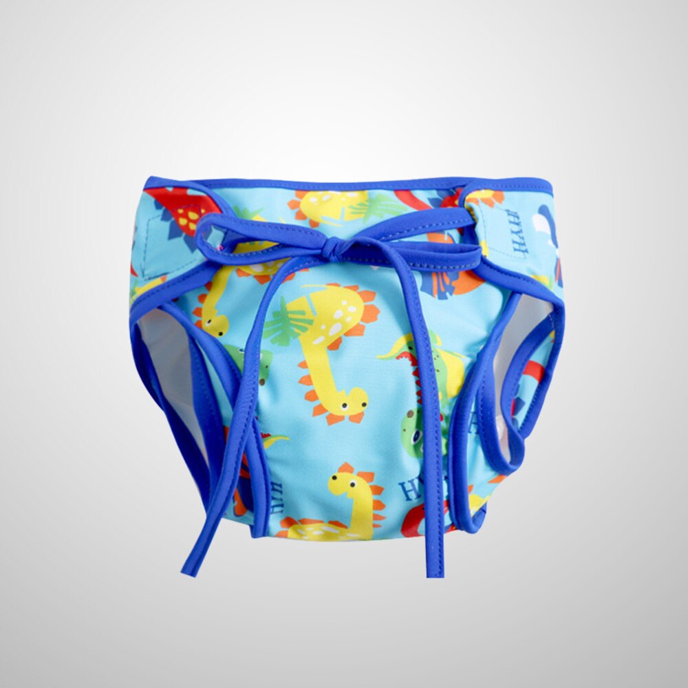1pc Baby Swimming Trunks Baby Anti-side Leakage Kids Boys Stretch Beach Swimsuit Swim Trunks(Lake Blue Pattern)