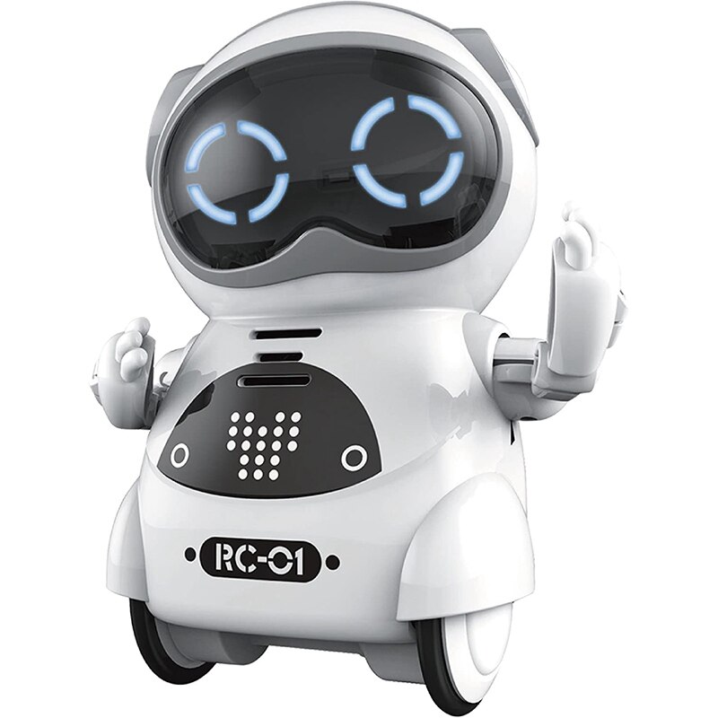 Mini Rc Pocket Robot Voor Kinderen Met Interactieve Dialoog Gesprek, Spraakherkenning, Chat Record, Zingen En Dansen: Default Title