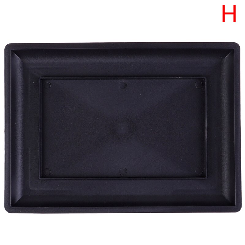 Maceta de plástico de imitación para balcón, macetas cuadradas de plástico para bonsái, cuenco para vivero, jardinera rectangular de imitación: H
