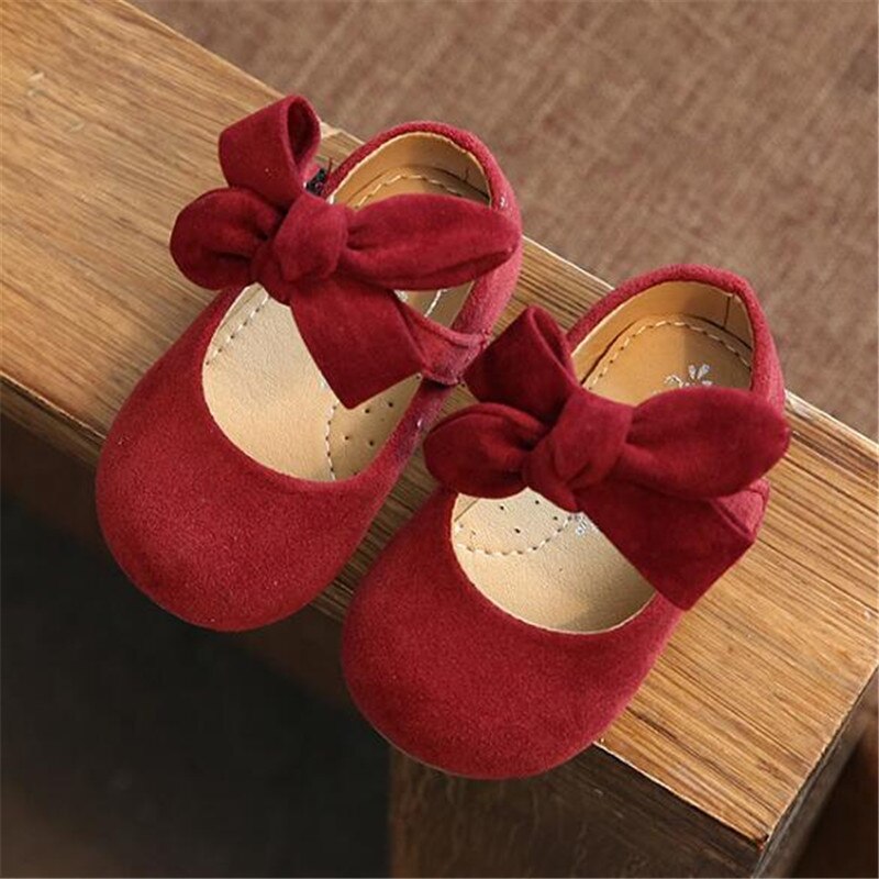 Weoneit-chaussures princesse en cuir pour bébés | Chaussures de printemps et d'automne pour petites filles, à nœud papillon, pour mariage et fête: beige / 3
