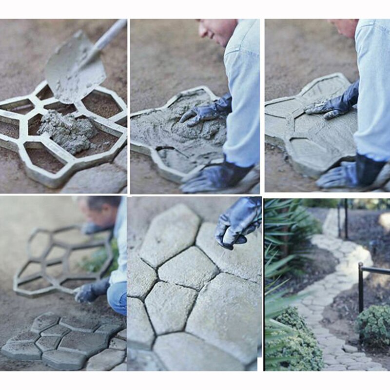 Walk Maker Concrete Path Maker Walkway Pavement Mold for Yard Patio Lawn Garden Load Slicer Cutting Path Mold Maker