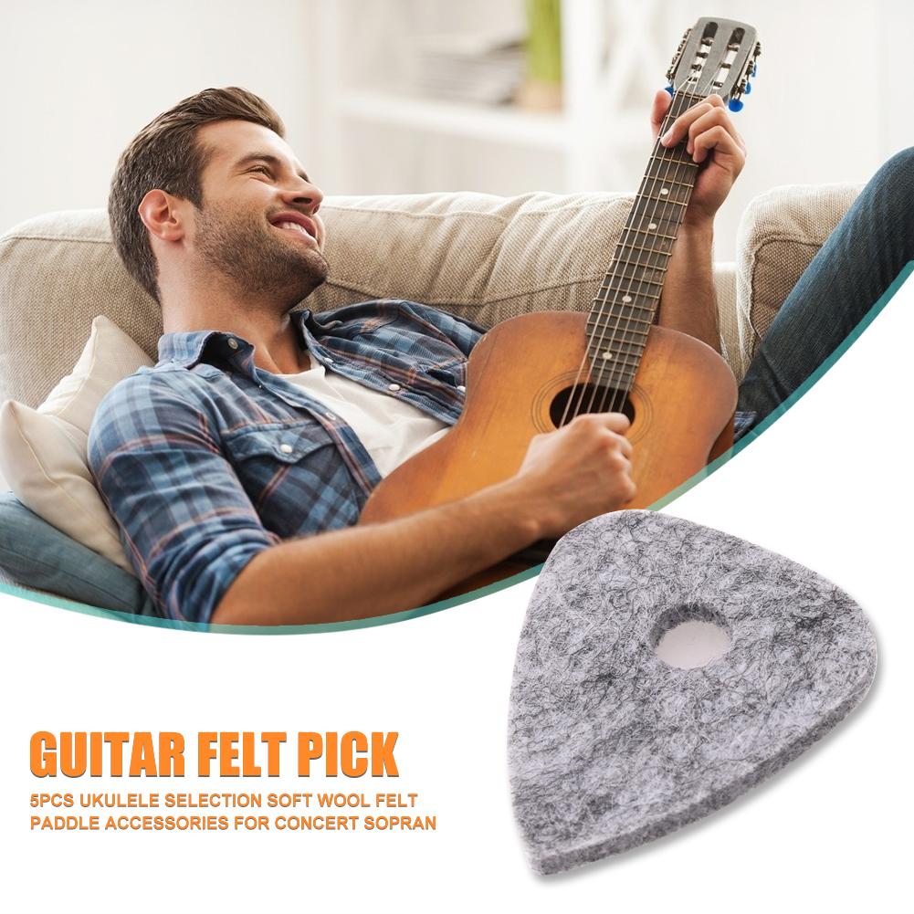 Ukulele plockar skicklig tillverkning filt ukulele plockar mjuka plectrum musikinstrument tillbehör