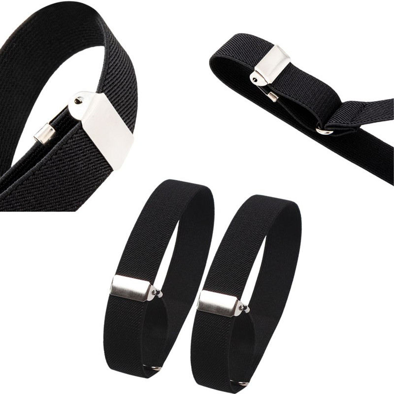 HEIßER 2Pcs Herren Hülse Strumpfbänder Halter Elastische Armband Hemd Hülse Halter Frauen Männer Einstellbare Nicht-Slip arm Manschetten Bands