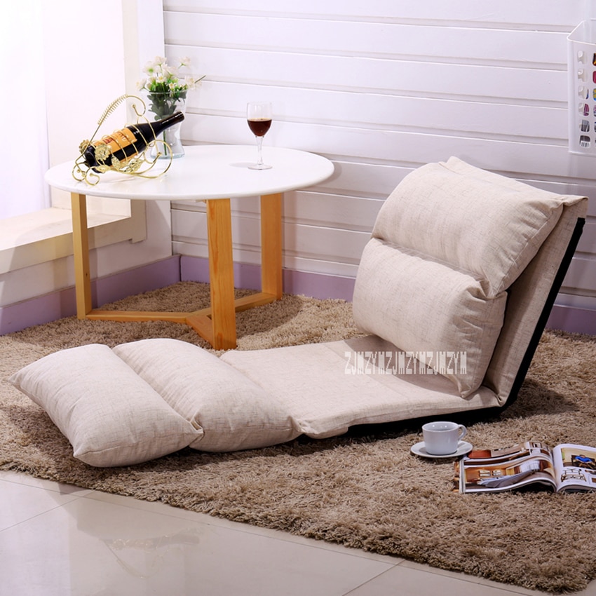 SF002 Comfortable Lazy Sofa Bed Folding Chair Bed Multifunctional Living Room Tatami Chair 6-Gear Adjustment Chair Bed