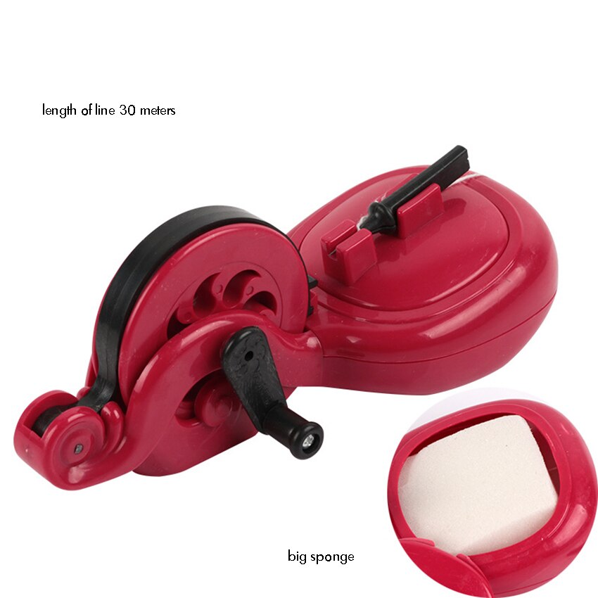 Heavy Duty Chalk Line Reel, 30M Line, Manual Roll Ink Fountain Marking Tool Cartridge Woodworking Line Drawing Tool