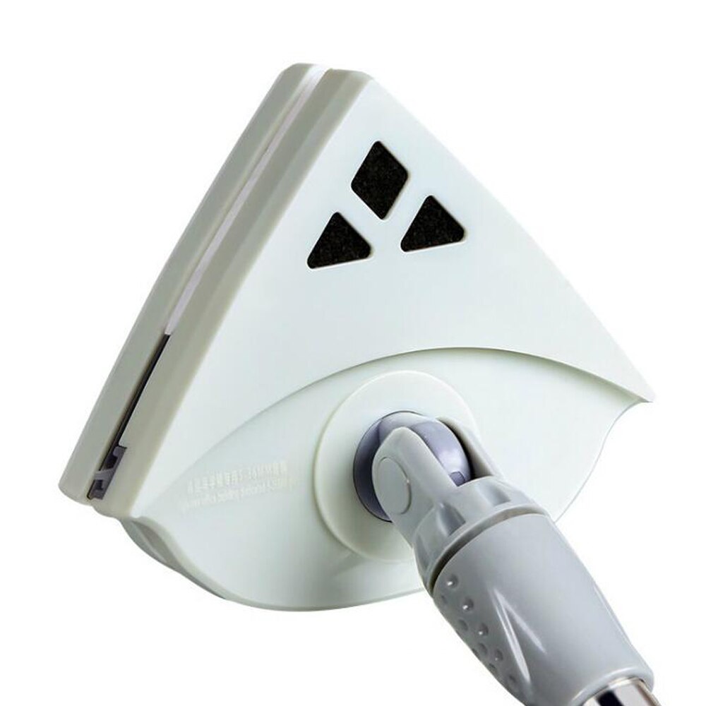 Dupla face janela de vidro limpar magnético com 4 pçs ajustável hastes conjunto doméstico high rise edifício triângulo vidro escova mais limpo: green