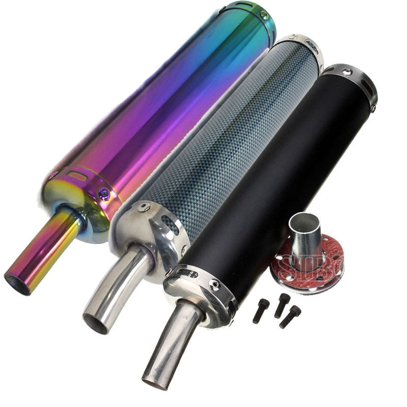 6 x 28cm universal motorcykel udstødnings lydpotte rør justerbar lyddæmper til street scooter motocross escape moto  ak168