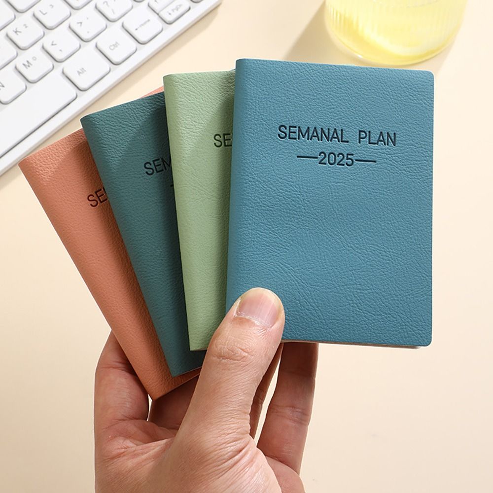 minimalistisch isches a5 2025 Agenda Buch mit Kalender zu tun Liste a5 Notizbuch Spanisch Morandi Farbe 2025 Planer Notizbuch Schul büro