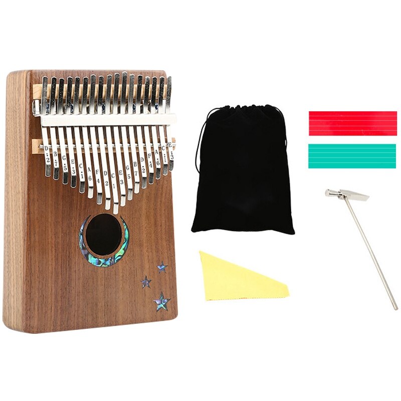 Thumb Piano Kalimba 17-Tone Finger Piano Beginners Entry Portable Musical Instrument