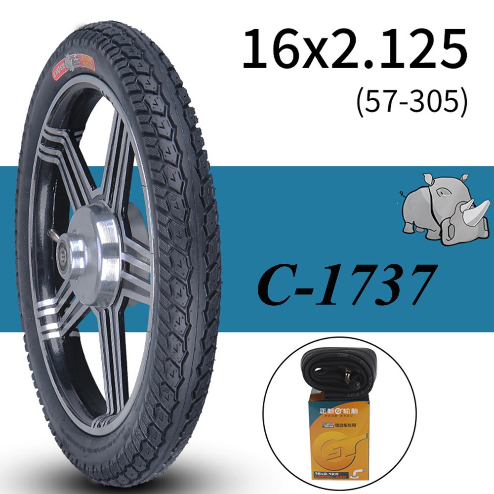 Pneu de bicicleta elétrica, 16x2.125 pneus para bicicleta elétrica e-bike 16 tamanhos cst interno e externo 57-305 pneu à prova de explosão, resistente ao desgaste: inner outer tire B