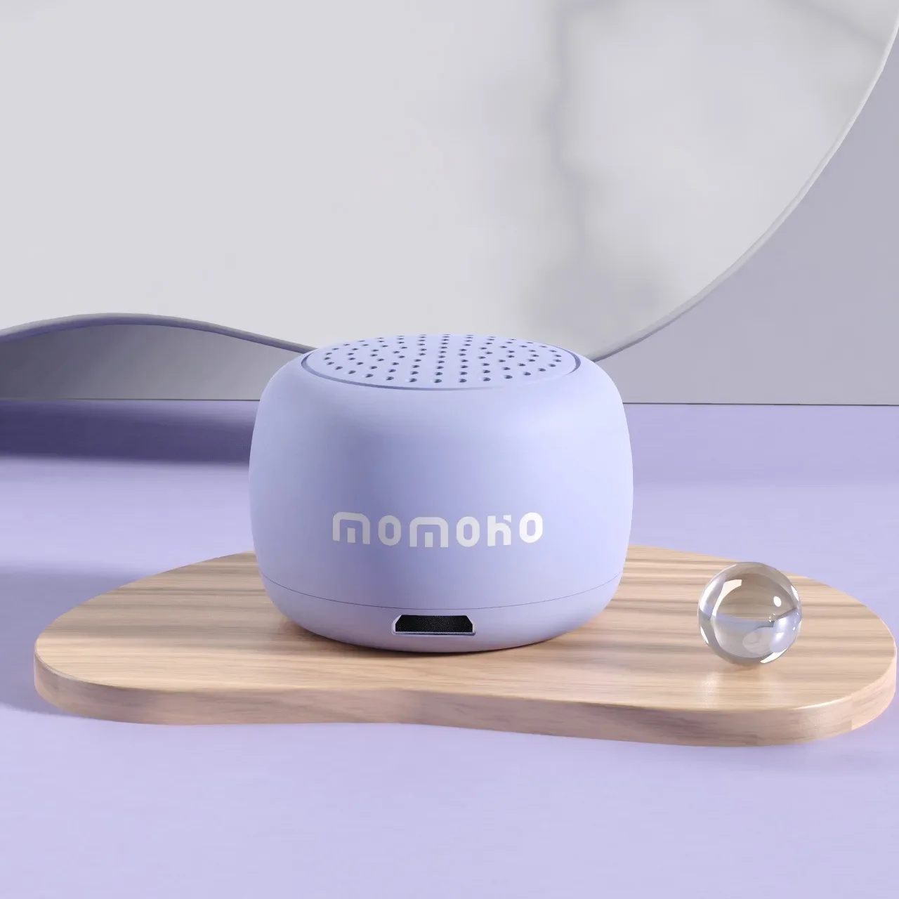 Neuer Mini-Bluetooth-Lautsprecher, niedlicher Audio--Spieler, echte kabellose Freisprech-Auto-Fahrradlautsprecher mit Umhängeband für praktisch-PC: Lila