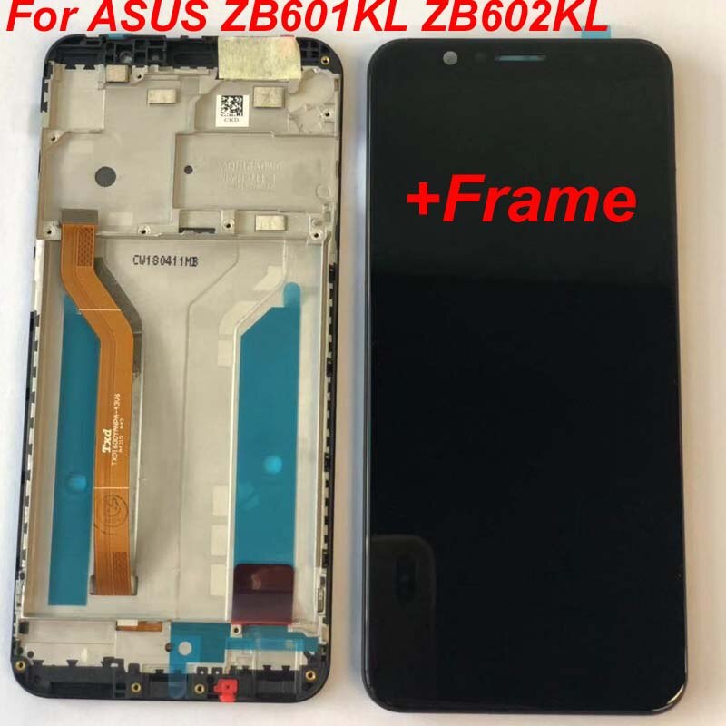 Rahmen + Für 5,99 "ASUS ZenFone Max Pro M1 ZB601KL ZB602KL LCD screen display + touch panel digitizer display mit rahmen Original lCD