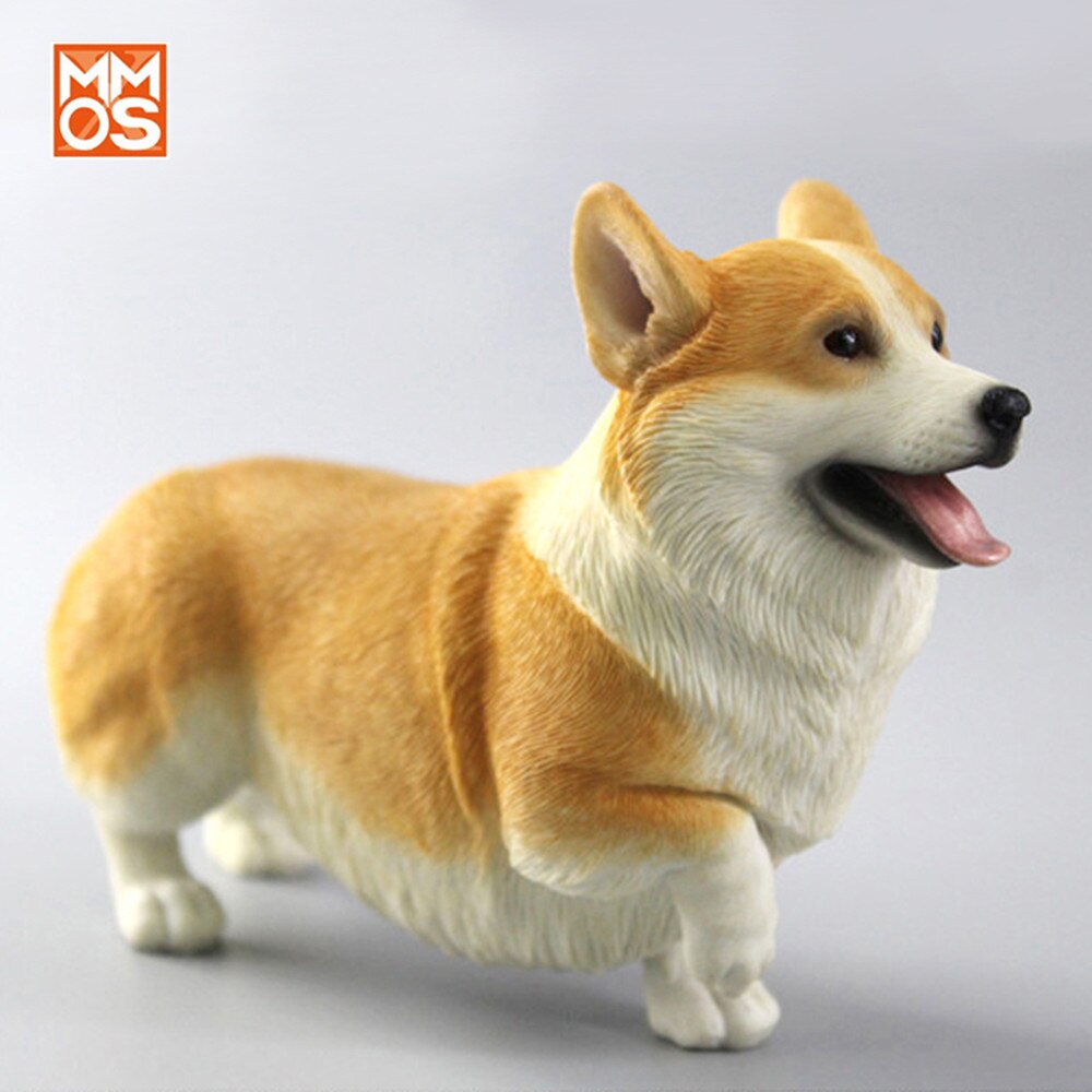 Xmmos Lopen Welsh Corgi Pembroke Hond Pet Figuur Dier Speelgoed Collector Decoratie Desktop Decoratie Volwassen: A