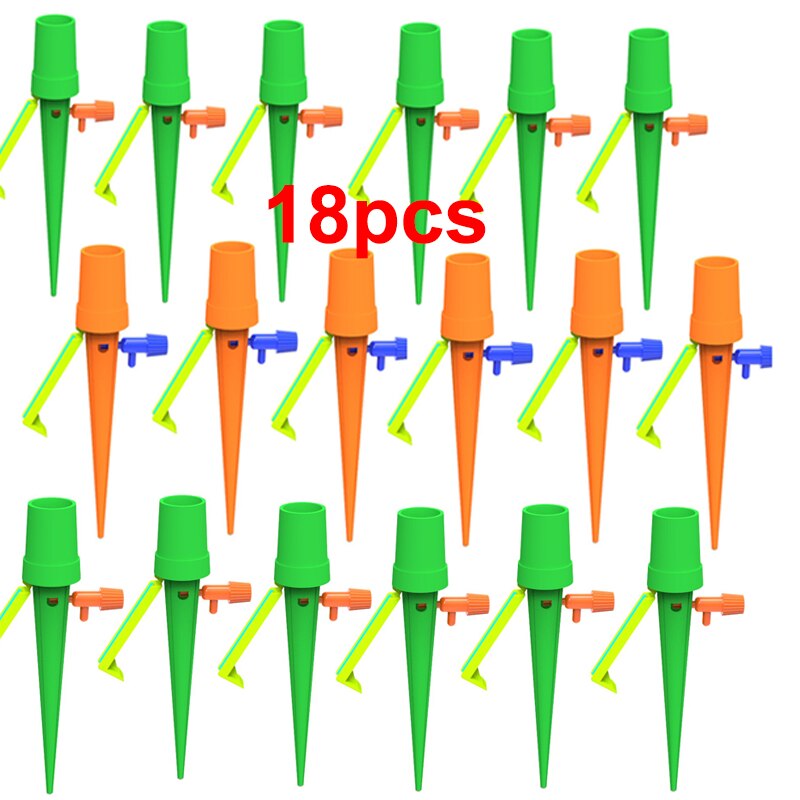 6/12/18PCS Auto Drip Irrigation Watering System Dripper Spike Garden Household Plant Flower Indoor Household Waterer Bottle Drip: 18pcs Random