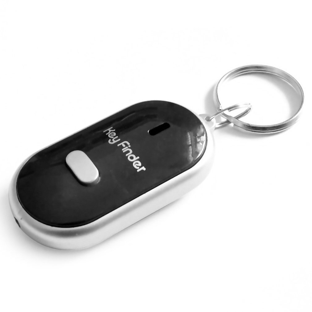 LED Whistle Key Finder Key Chain Flashing Anti-Lost Keyfinder Locator Tracker with Keyring Beeping Control Alarm