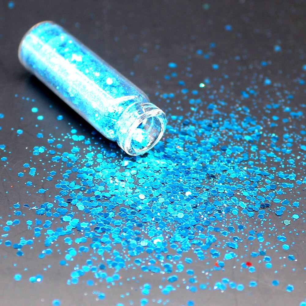 1 flaske dyb guld holografiske pailletter glitter shimmer diamant 12 farver eye shiny skin highlighter ansigt krop glitter festival