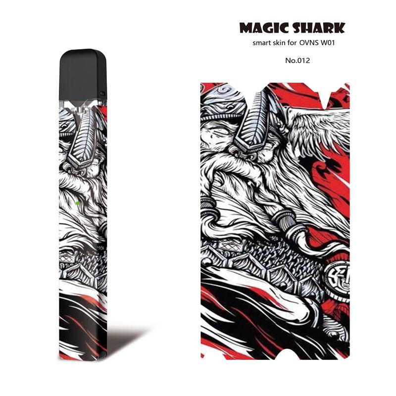 Magic Shark Monsters Cat Fish Dog Pirate Skull Stereo PVC Ultra Thin Film Cover Pod Case Sticker For OVNS W01: 012