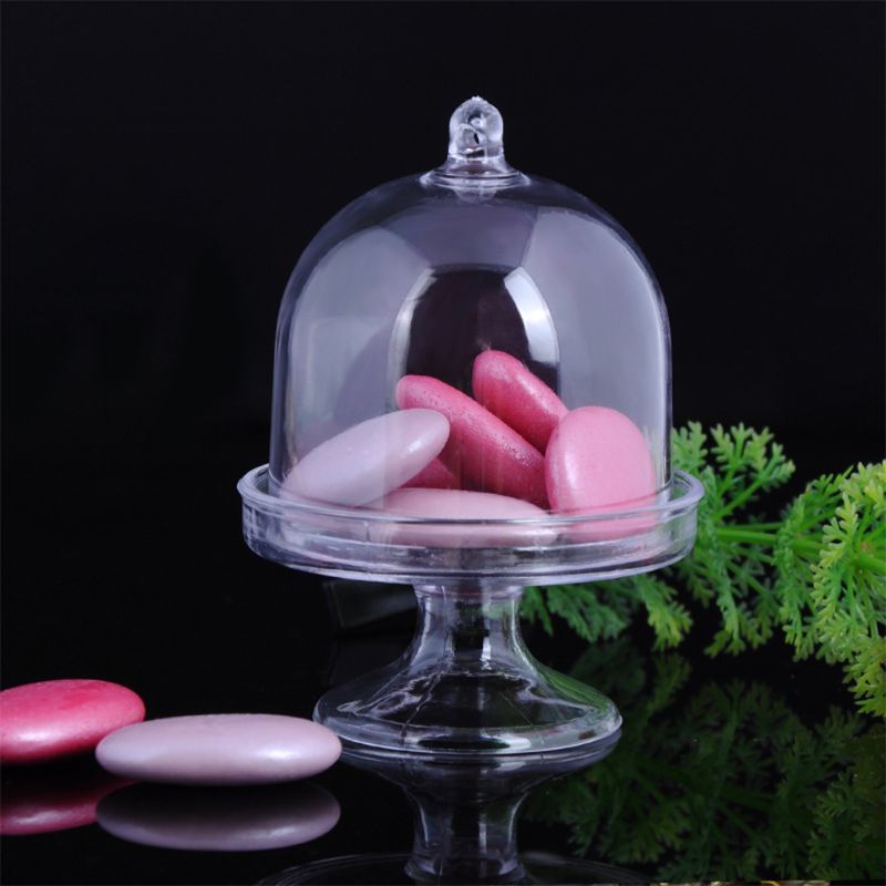 12 Stuks Mini Cake Stand Chocolade Cupcake Candy Display Plaat Deksel Verjaardag Bruiloft Halloween Kerst Feestartikelen