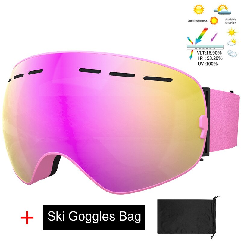 Gafas de esquí de X-TIGER para hombre y mujer, accesorios de esquí para deportes al aire libre, antiniebla, equipo de esquí, novedad de 2022: 8