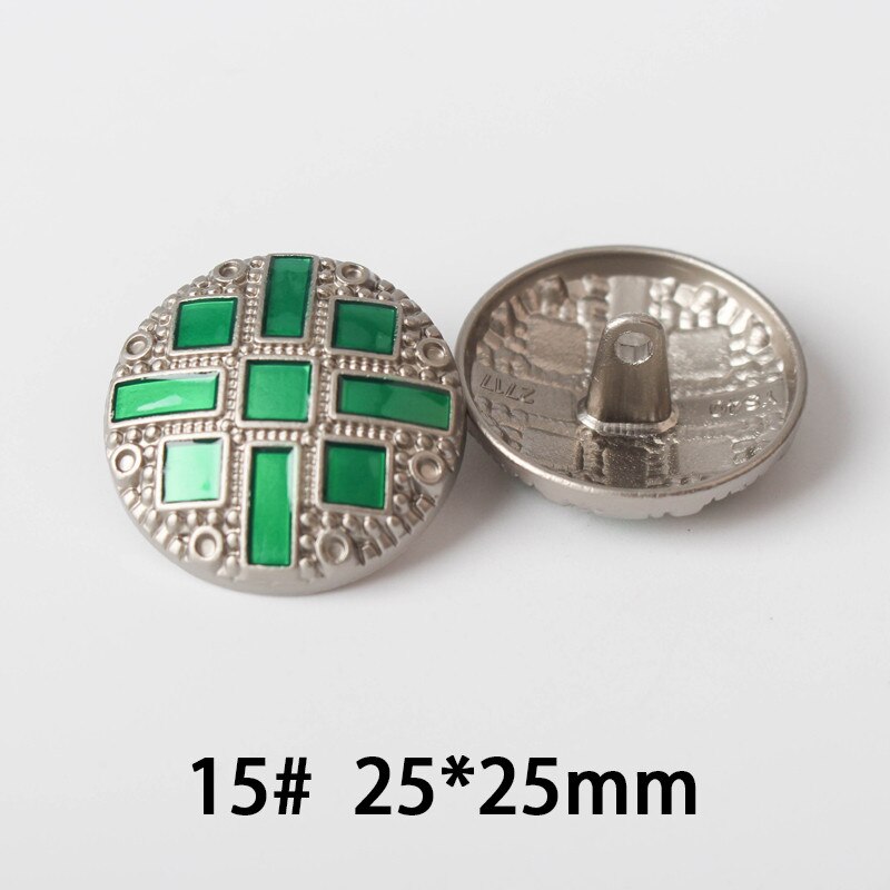 5 stk høykvalitets metall diamantknapper barneull overfrakk genser av klær knapper gylne dekorative knapper: 15