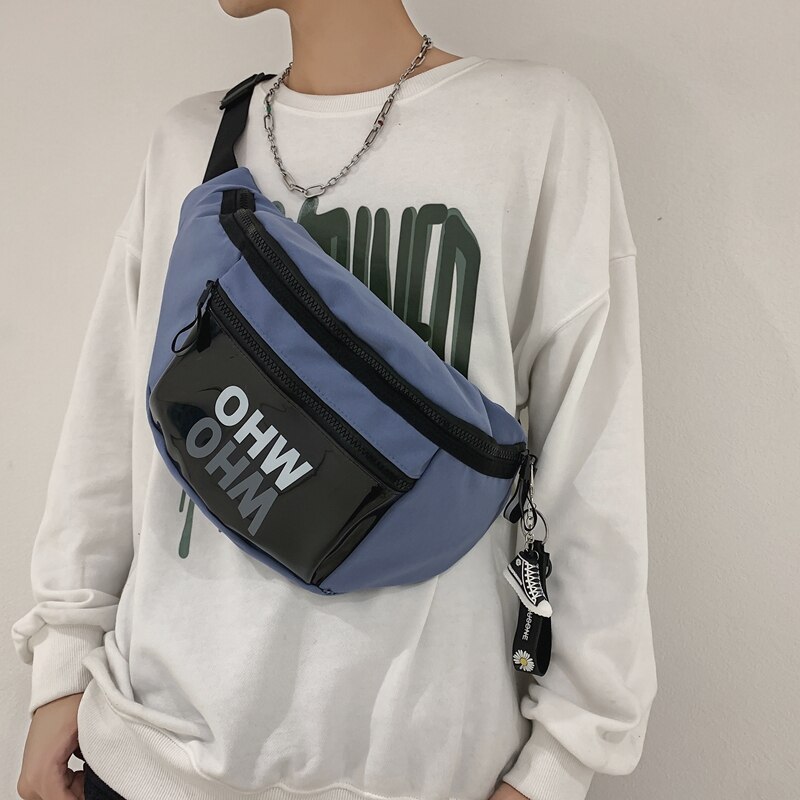 Sac à bandoulière de grande capacité pour hommes et femmes, sac banane en Nylon imperméable décontracté, grande taille, sac de poitrine de voyage polyvalent