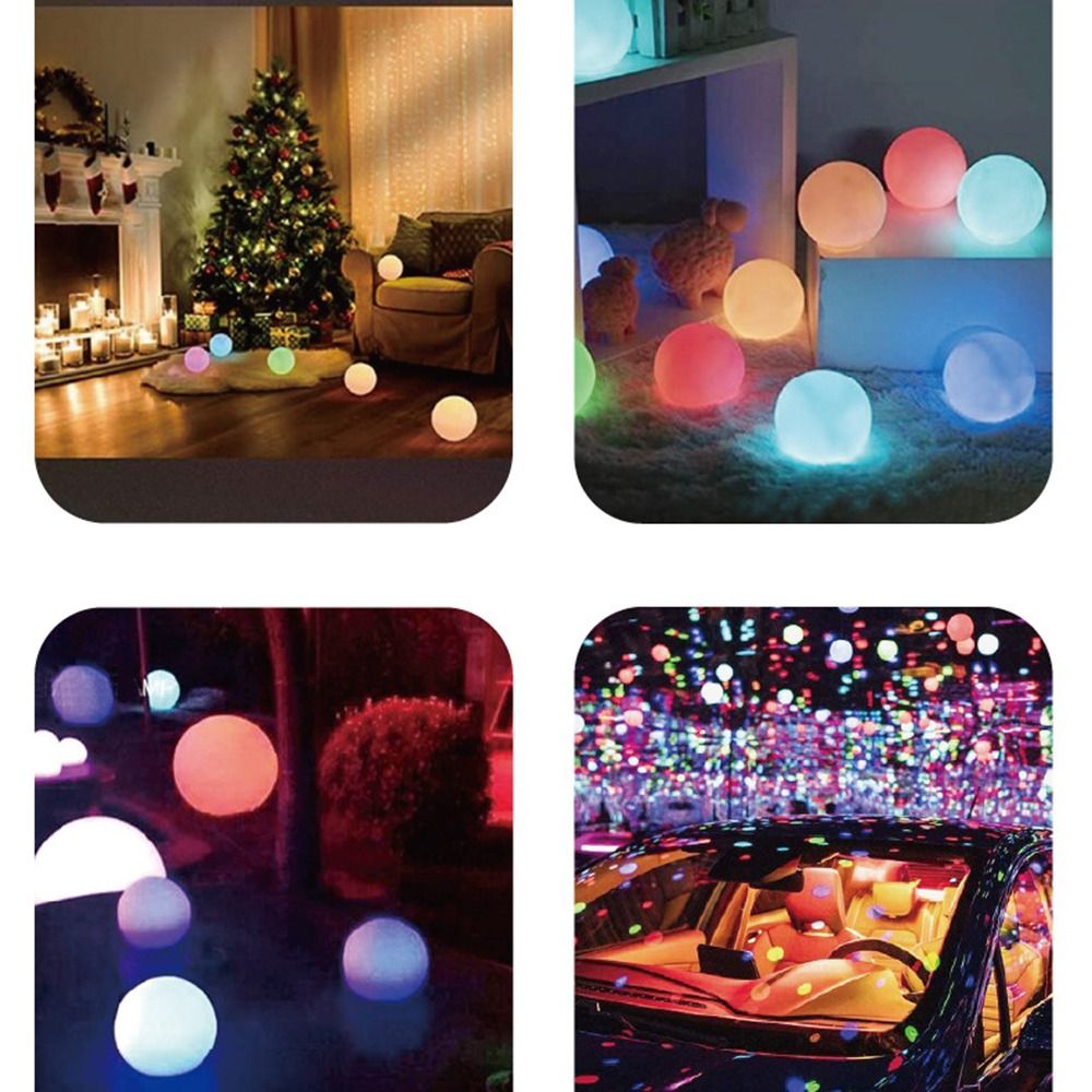 Colorful LED POI Ball Creativity Waterproof Luminous Belly Dance Throwing Ball Portable Stretchable RGB Glowing Hand Props