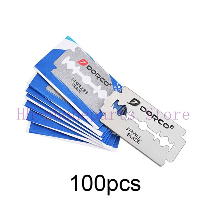 100pcs Double-sided Razor Blade Stainless Steel Razor Blades Men Shaving Razor Shaver Manual Razor Blade Shaving Tool