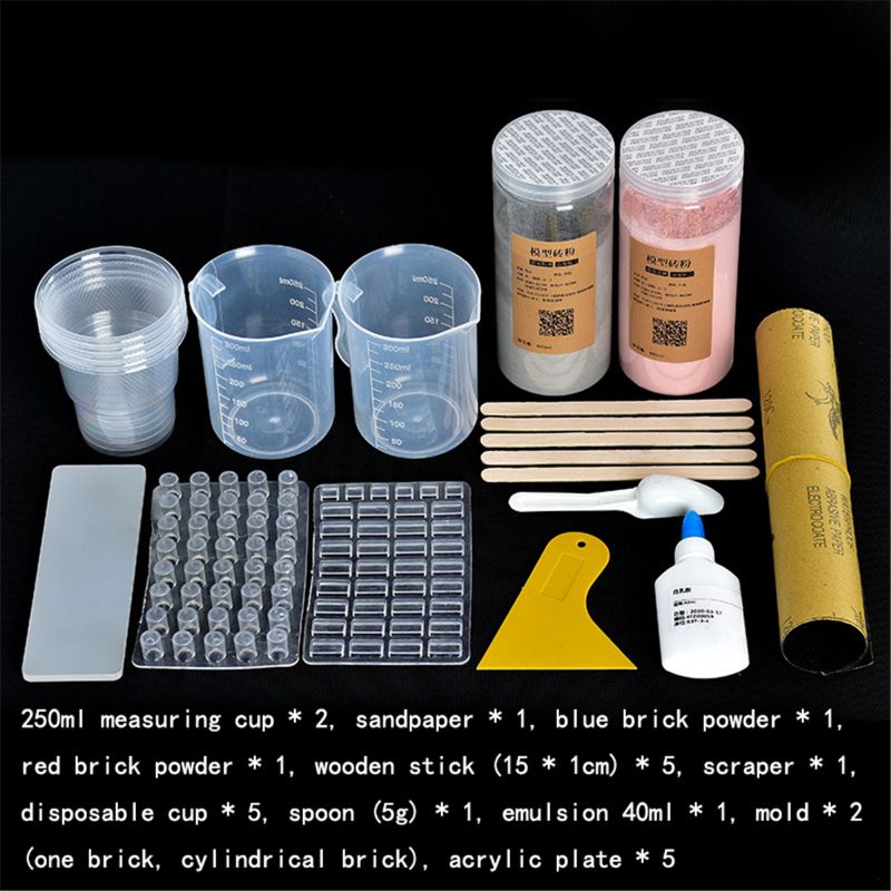 1/16 Miniatuur Simulatie Baksteen Diy Kit Zand Tafel Diorama Landschap Landschap: A
