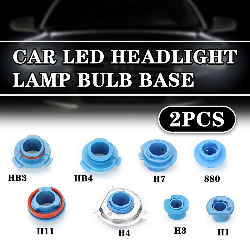 2pcs Car LED Headlight Lamp Bulb Base Adapter Sockets Retainer Holder 880 / 9006-HB4 / 9005-HB3 / H11 / H7 / H4-HB2 / H3 / H1