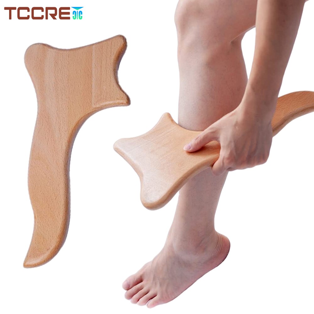 Wooden Gua Sha Massager Wood Scraper Therapy Massage Tools for Legs Arms Back Muscle Lymphatic Drainage Anti Cellulite Massage