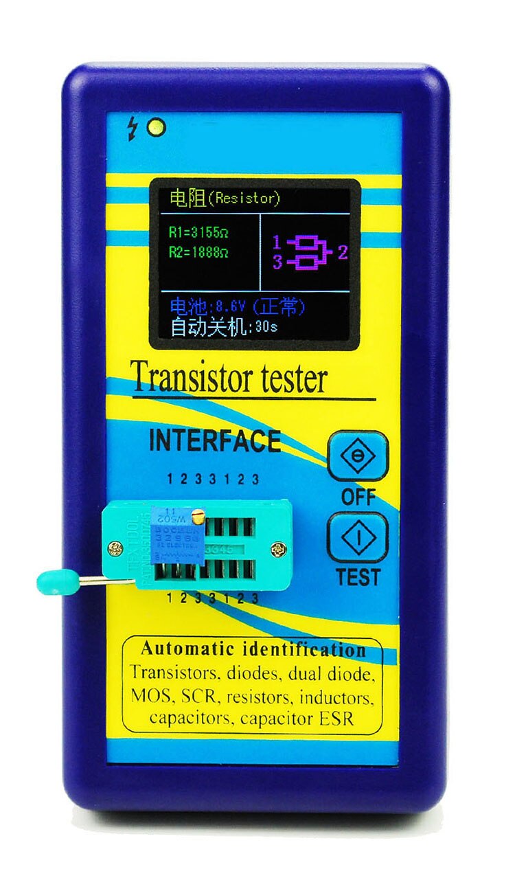 Probador de transistores M328, medidor ESR de inductancia de resistencia