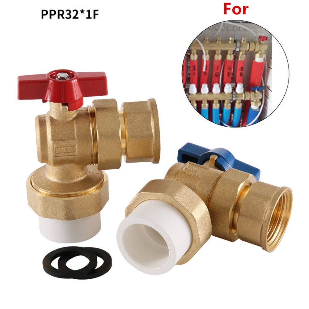 Floor Heating Valve Full Copper Angle PPR32 Ball Valve 1 Inch PPR Ball Valve 32 Sub-collector Main Switch