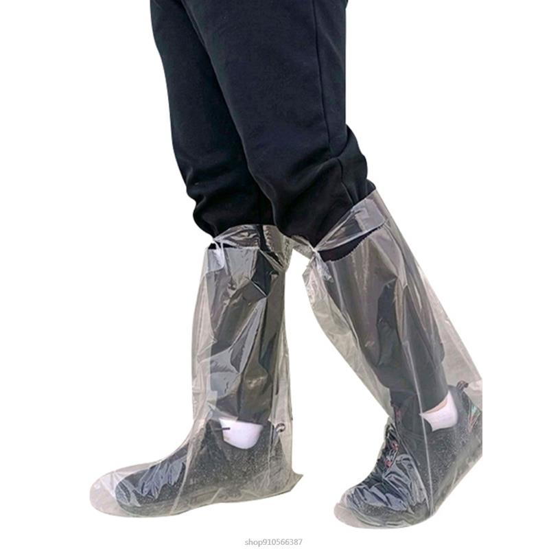 Premium Wegwerp Boot Covers Plastic Lange Waterdichte Schoenen Cover Voor Mannen Vrouwen Non Slip Boot &amp; Schoen Covers Bescherming