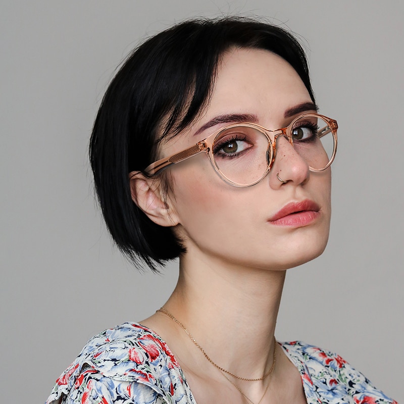 Round Glasses Frame Women Trending Styles Brand Optical Computer Glasses Oculos De Sol Eyewear RW2007