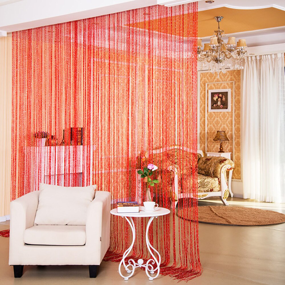 String Gordijnen Patio Netto Fringe Voor Deur Vliegen Scherm Windows Divider Maat Gesneden Gordijnen Voor Woonkamer Home Decor #40