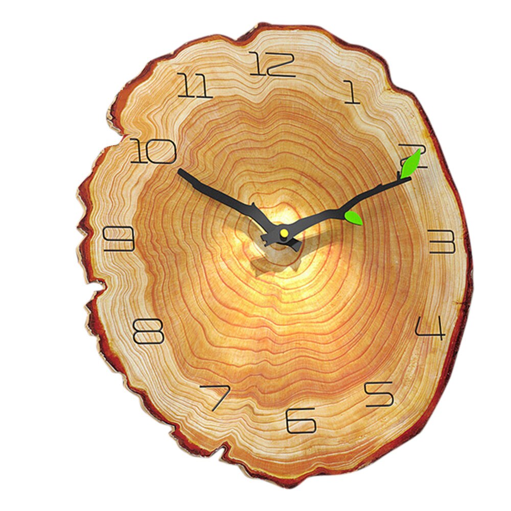 12 Inch Vintage Wooden Annual Ring Wall Clock Brie... – Vicedeal