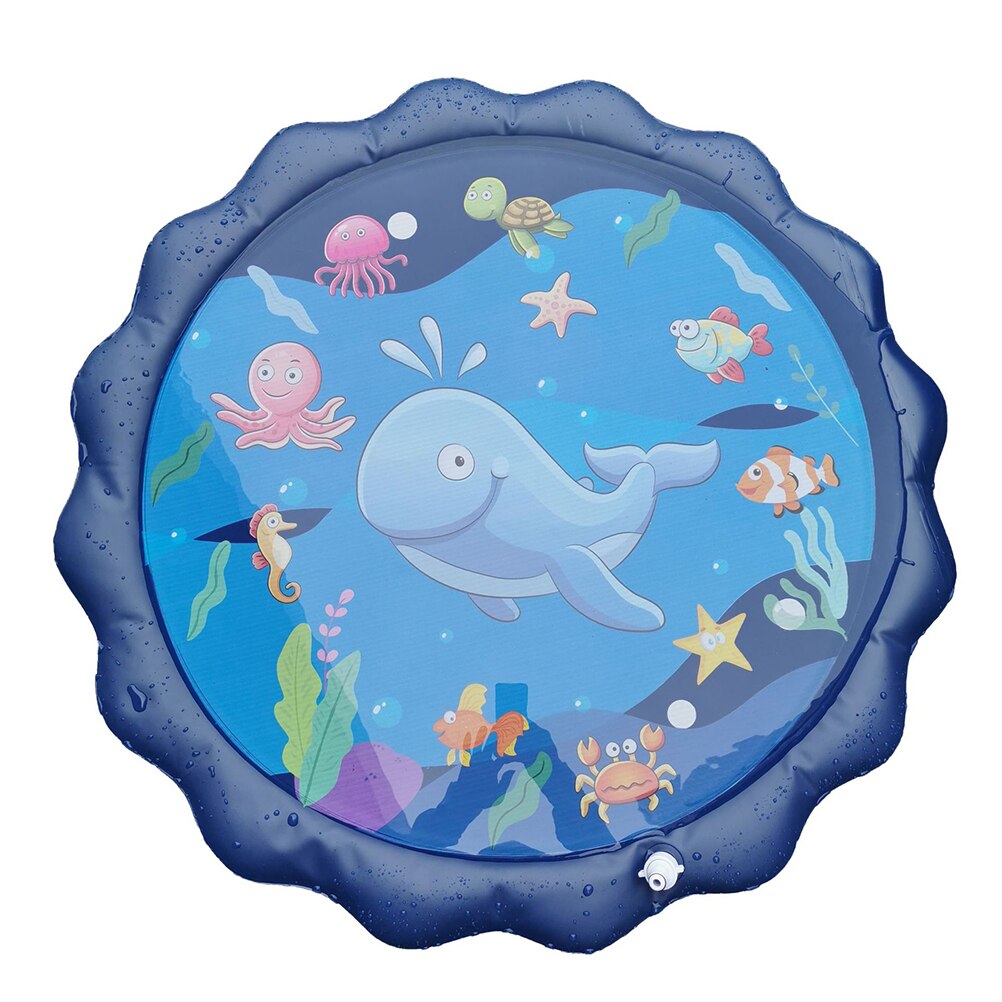 1 Pc Opblaasbare Waternevel Mat Cartoon Shark Wave Waternevel Pad Mooie Pvc Kinderen Speelgoed Pad Onderwater Wereld Water spelen Mat