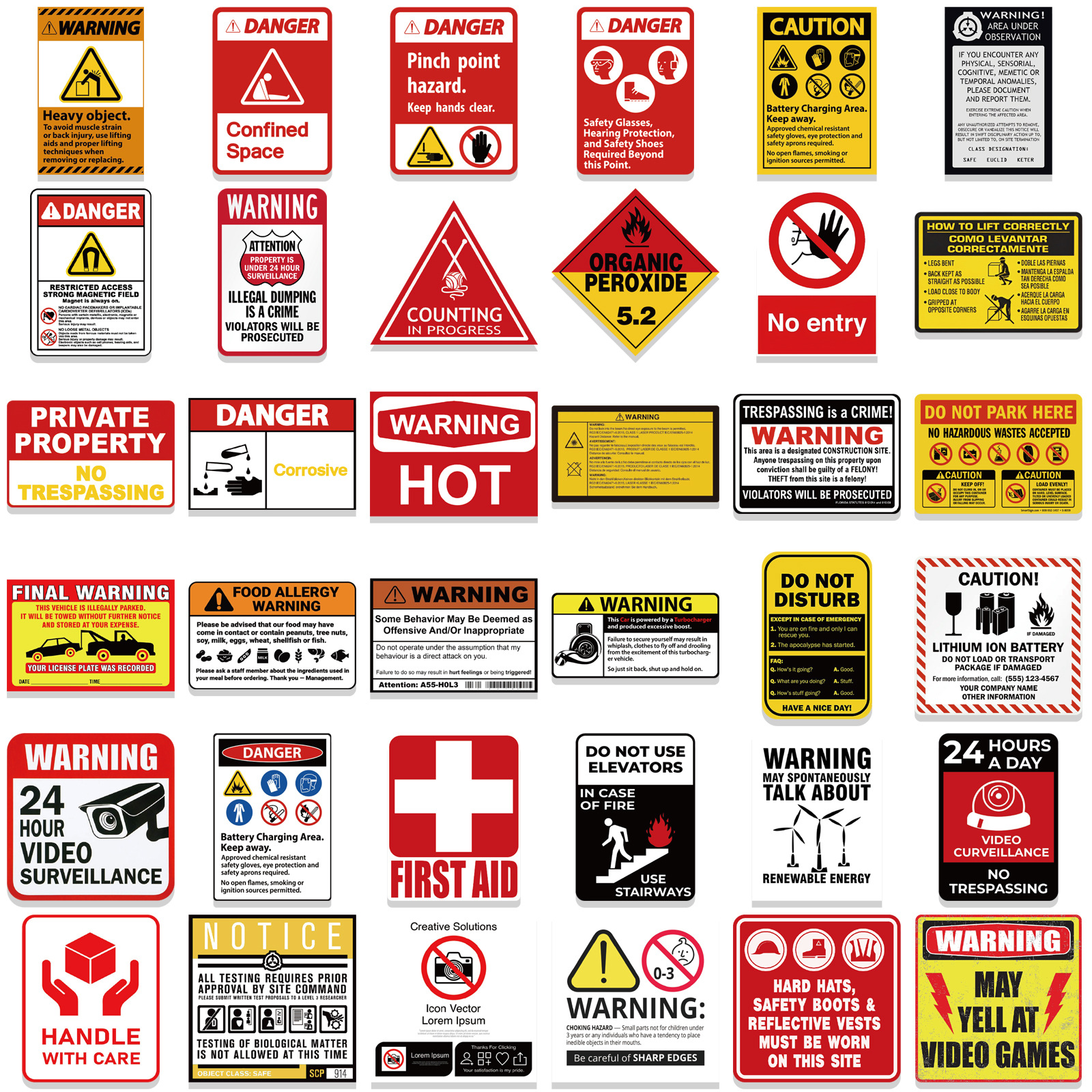 10/30/75Pcs Waarschuwing Teken Stickers Gevaar Verboden Graffiti Decals Klassieke Speelgoed Diy Laptop Telefoon Koffer Muur deur Auto Sticker