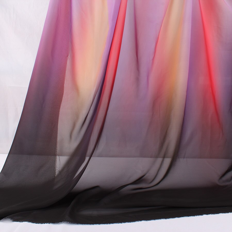 Gradient Color Chiffon Fabric Changing Shade 100d Chiffon Sheer Gowns Dress 150cm Wide - Sold By The Half Meter