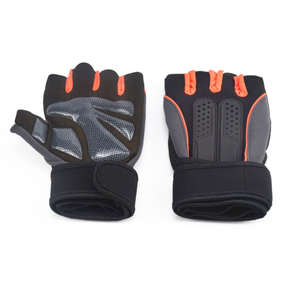 Halvfinger treningsstøtte sport anti-skli håndleddspakning menn kvinner utendørs hansker vektløfting unisex treningsstudio pustende ridning