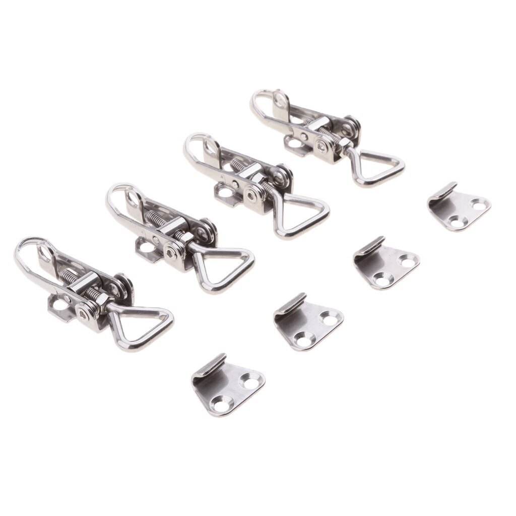 4 Pieces Boat Stainless Steel Locker Hatch 1'' Latch Fastener Clamp