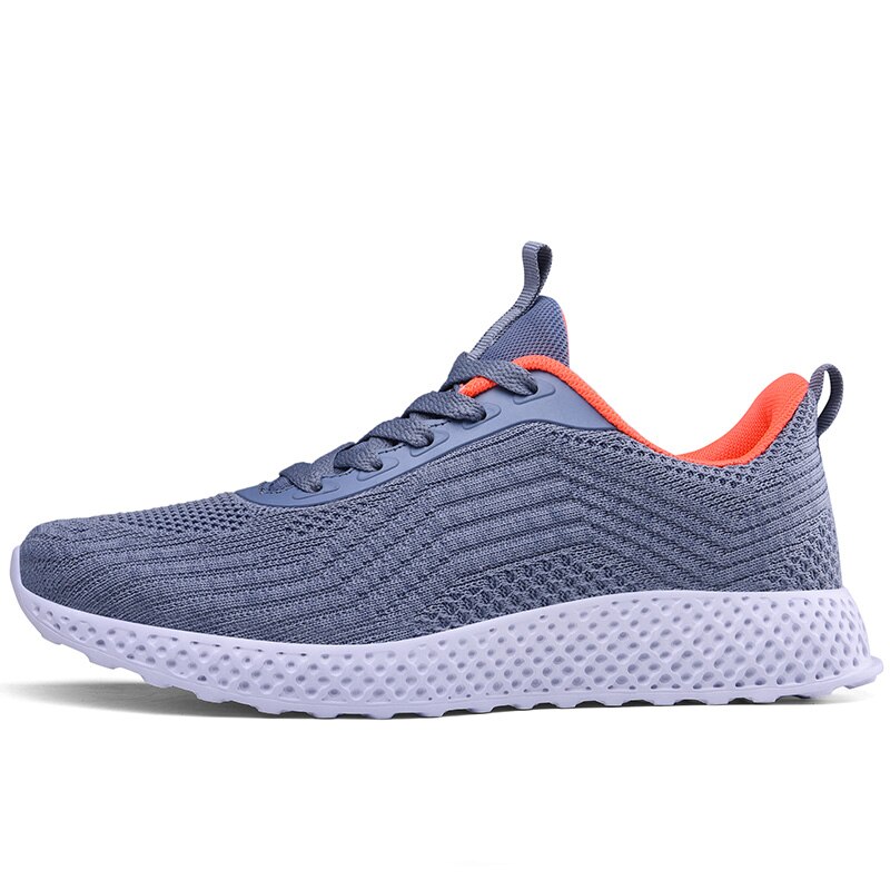 Chaussures de Tennis légères et antidérapantes pour femmes, baskets plates à lacets et à bretelles croisées rondes, de gymnastique, d&#39;extérieur, d&#39;automne: blue woman shoes / 6